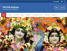 Tablet Screenshot of iskconkolkata.com